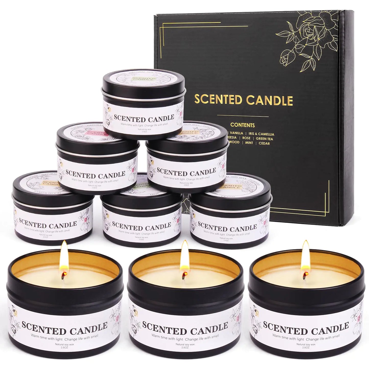 9-Pack Scented Candles Gift Box